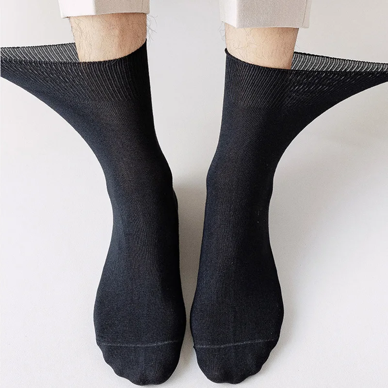 3 Pairs Plus Size EUR 45-50 Prevent Varicose Veins Socks Mens Diabetics Patients Cotton Loose Mouth Sock Man Women Comfort Meias