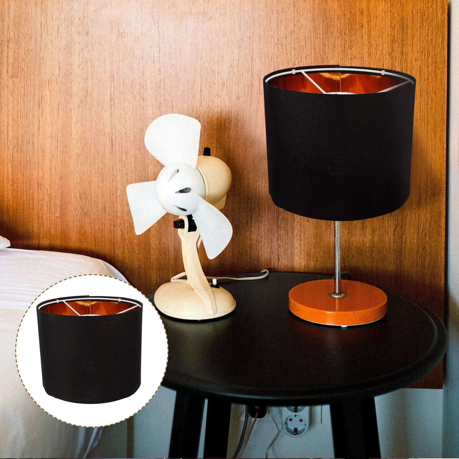 

Льняной тканевый абажур, круглый, для подвесного светильника, декоративный, легко устанавливается, для домашнего интерьера