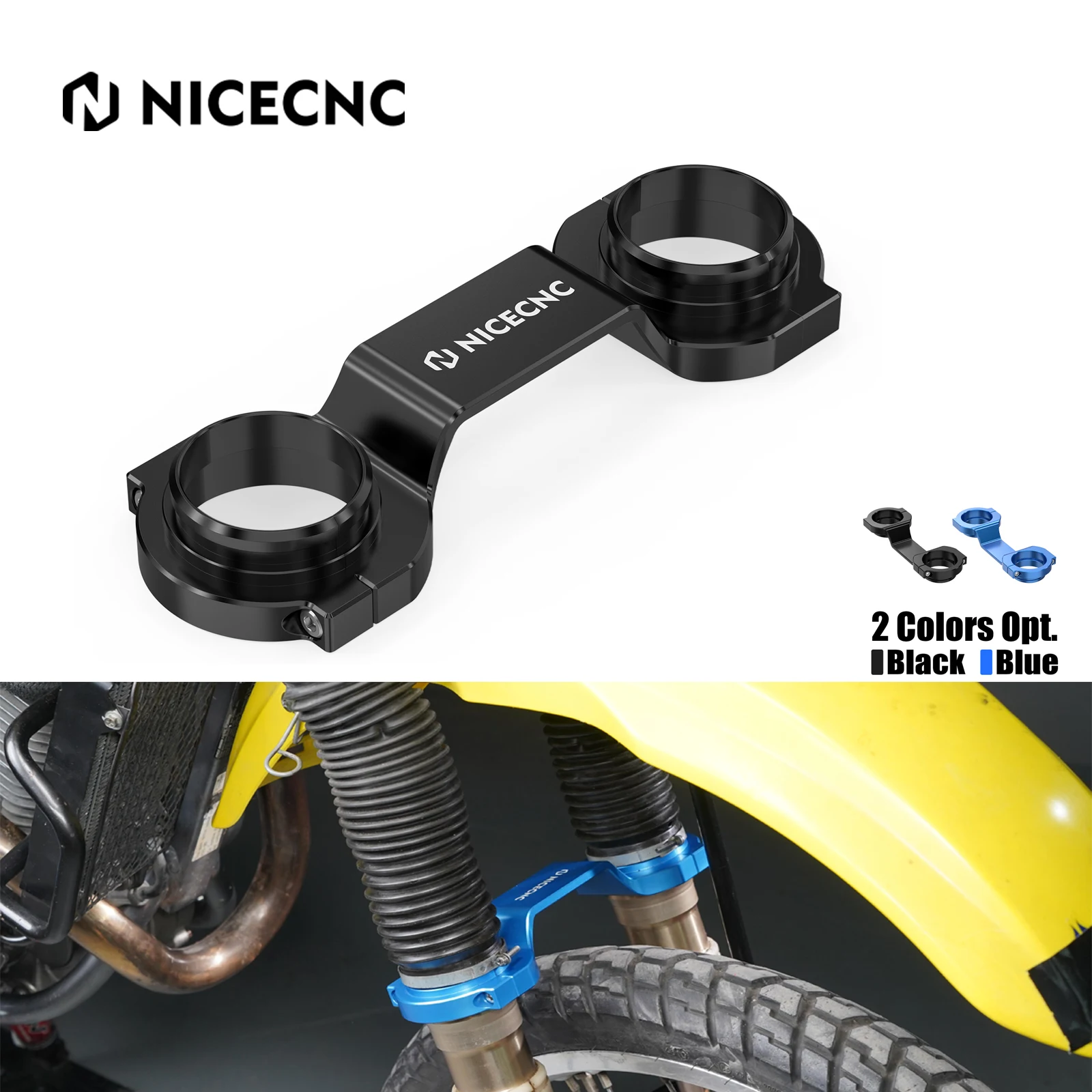 For Suzuki DR650S DR650SE 1996-2024 NICECNC Front Fork Stabilizer Brace DR 650 S SE 1996-2024 2023 2022 2021 2020 2019 2018