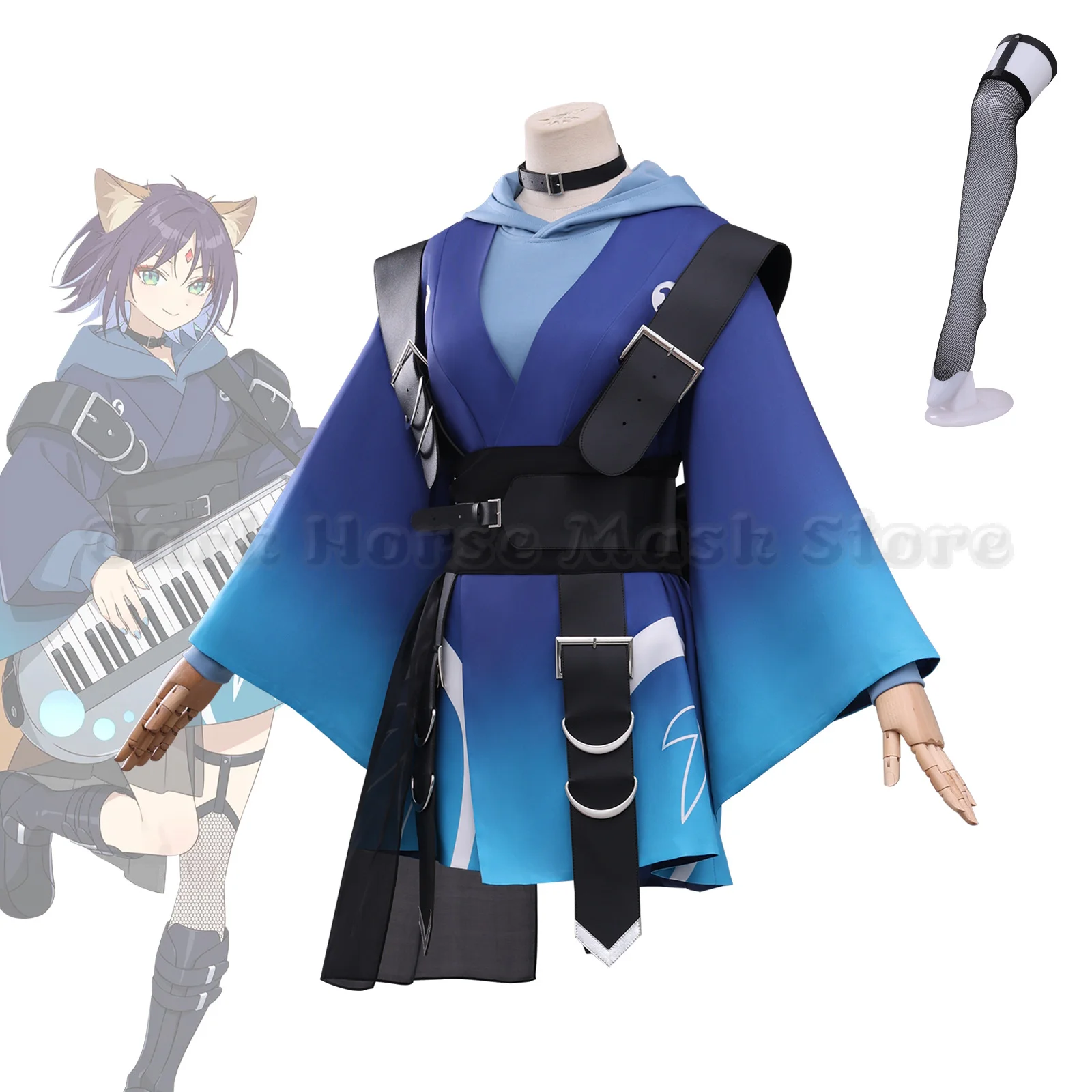 Anime Cosmic Yuri Princess Kaguya ! Iroha Sakayori Stage Costume Idol Uniforms 2026 Movie Halloween Ear Tail Fullset Women - view 2