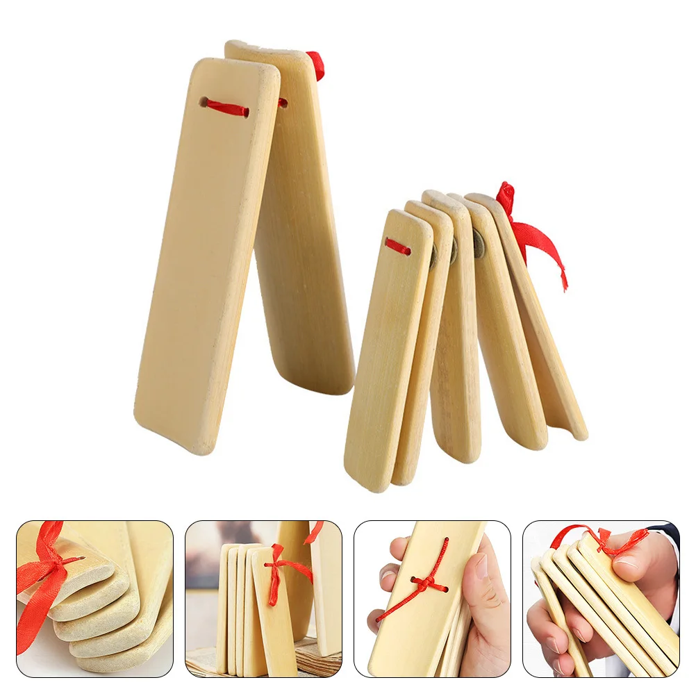 2 قطعة أليجروس الكاكي التقليدية المبتدئين المدمجة المحمولة المحمولة أدوات قرع الخيزران للأطفال تعليم الموسيقى