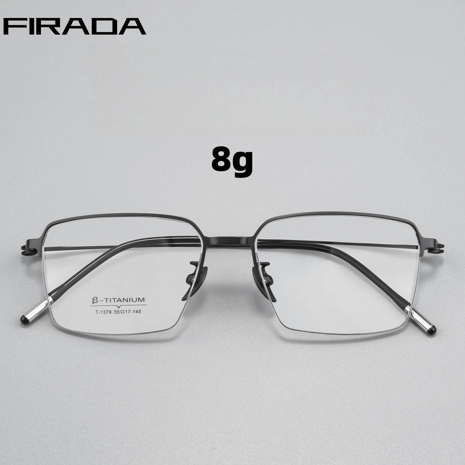 

FIRADA Fashion Trend Eyewear Ultra-light Business Square Eyeglasses Luxury Comfortable Half-frame Glasses For Men Women T1379X