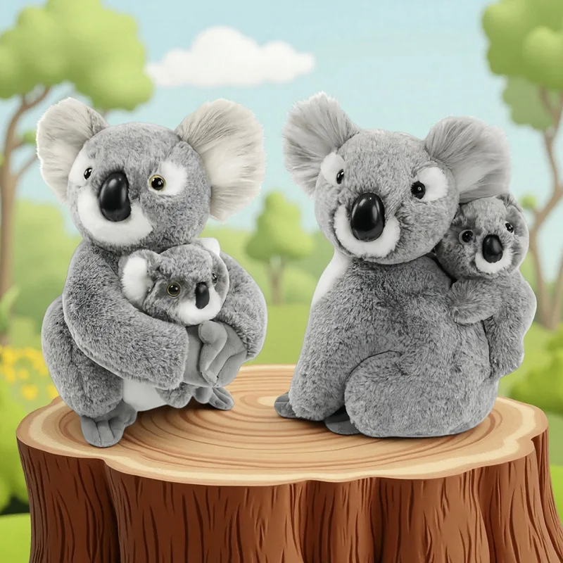 

Generic Koala Plush Toy Mother And Baby Fluffy Stuffed Animal Sleeping Pillow Companion Doll Birthday Gift For Kids And Adults