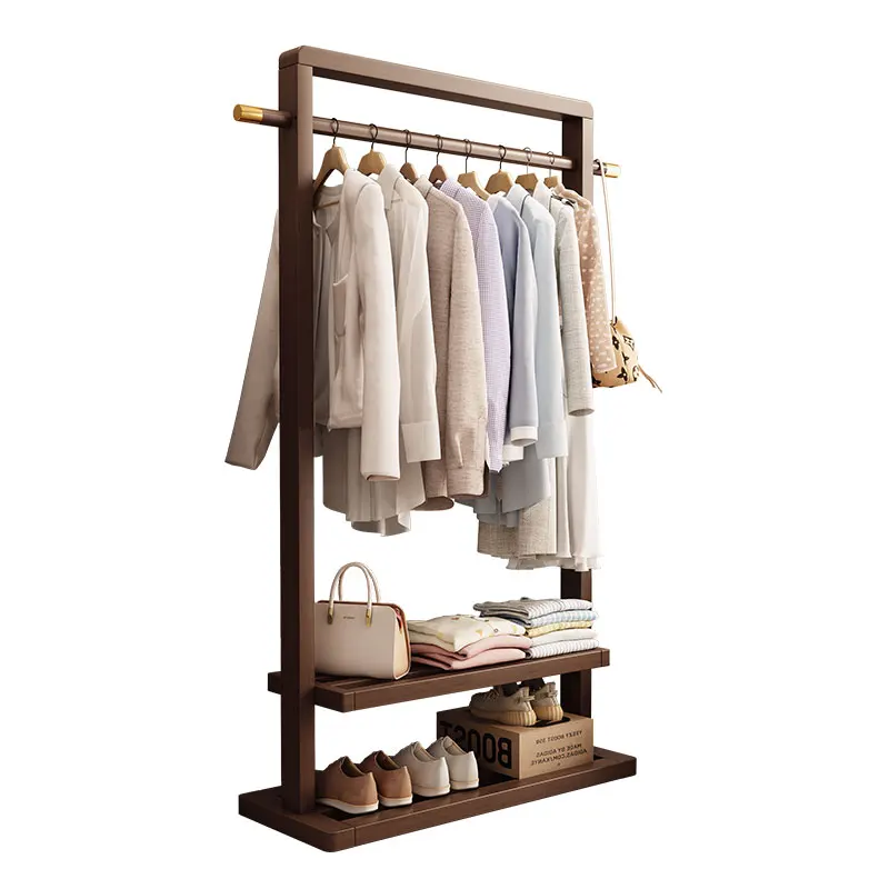 

Бытовая вешалка из массива дерева от пола до потолка Вешалка для спальни Внутренняя вешалка Вешалка для одежды Легкая мобильная сушилка