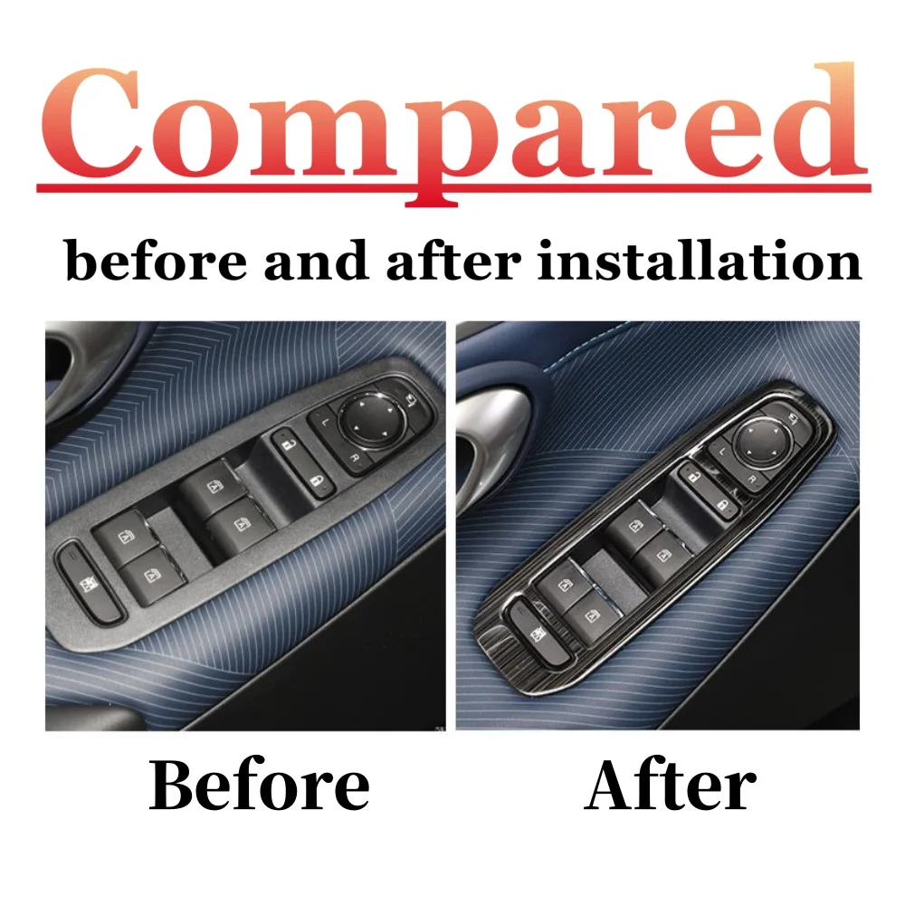 For Trumpchi GAC GS3 Emzoom 2022 2023 2024 Accessories Car Glass Lift Button air vent USB Socket Stainless steel Decor Cover