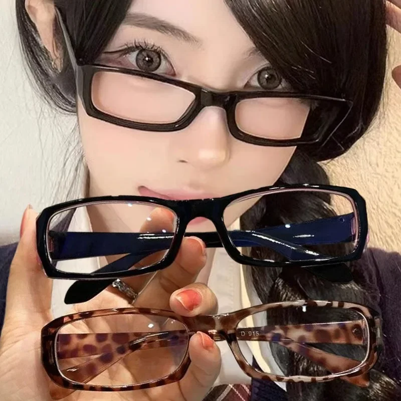 Japanese Retro Square Small Frame Glasses Frame for Women's Anti Blue Light Glasses Girls New Fashion Y2K Style Eyeglasses Frame