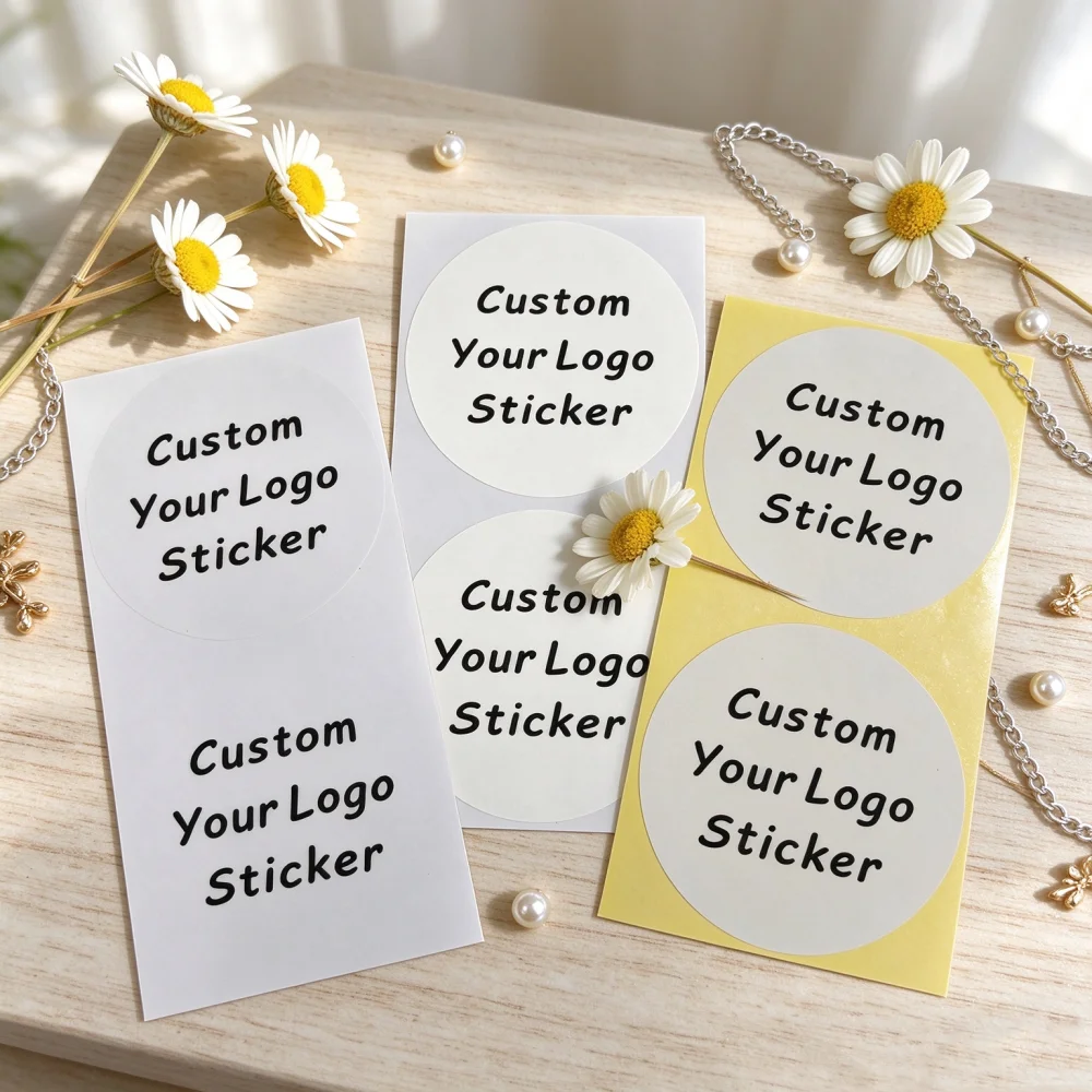 Customize Circular stickers and Logos, Wedding, Birthday, and Baptism stickers, Print Your Own Logo stickers, and Personalize