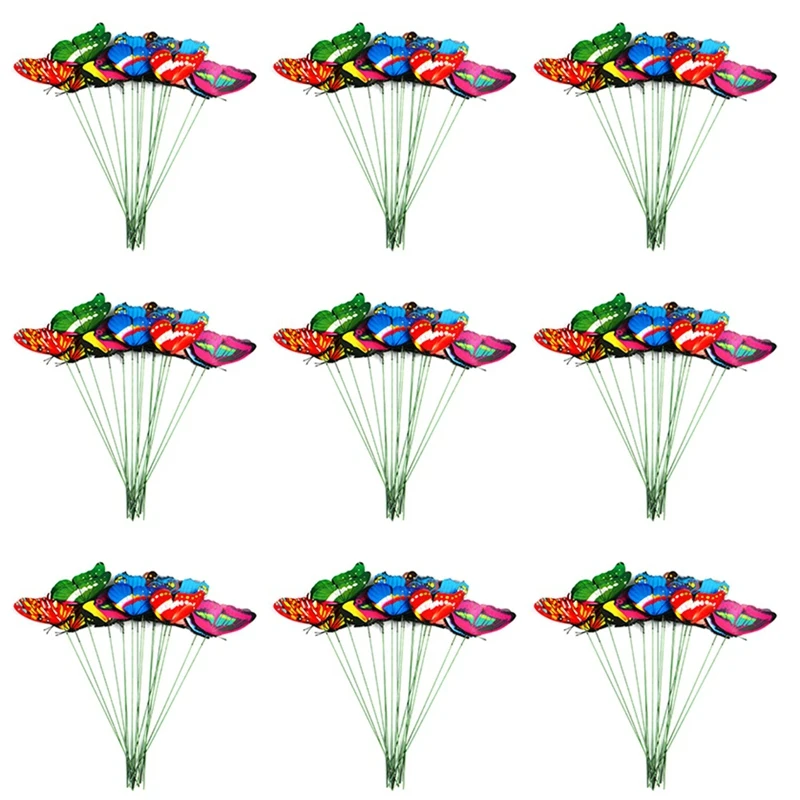 

100PCS PVC Butterfly Outdoor Yard Crafts Outdoor Decor Butterflies For Office And Garden 25Cm