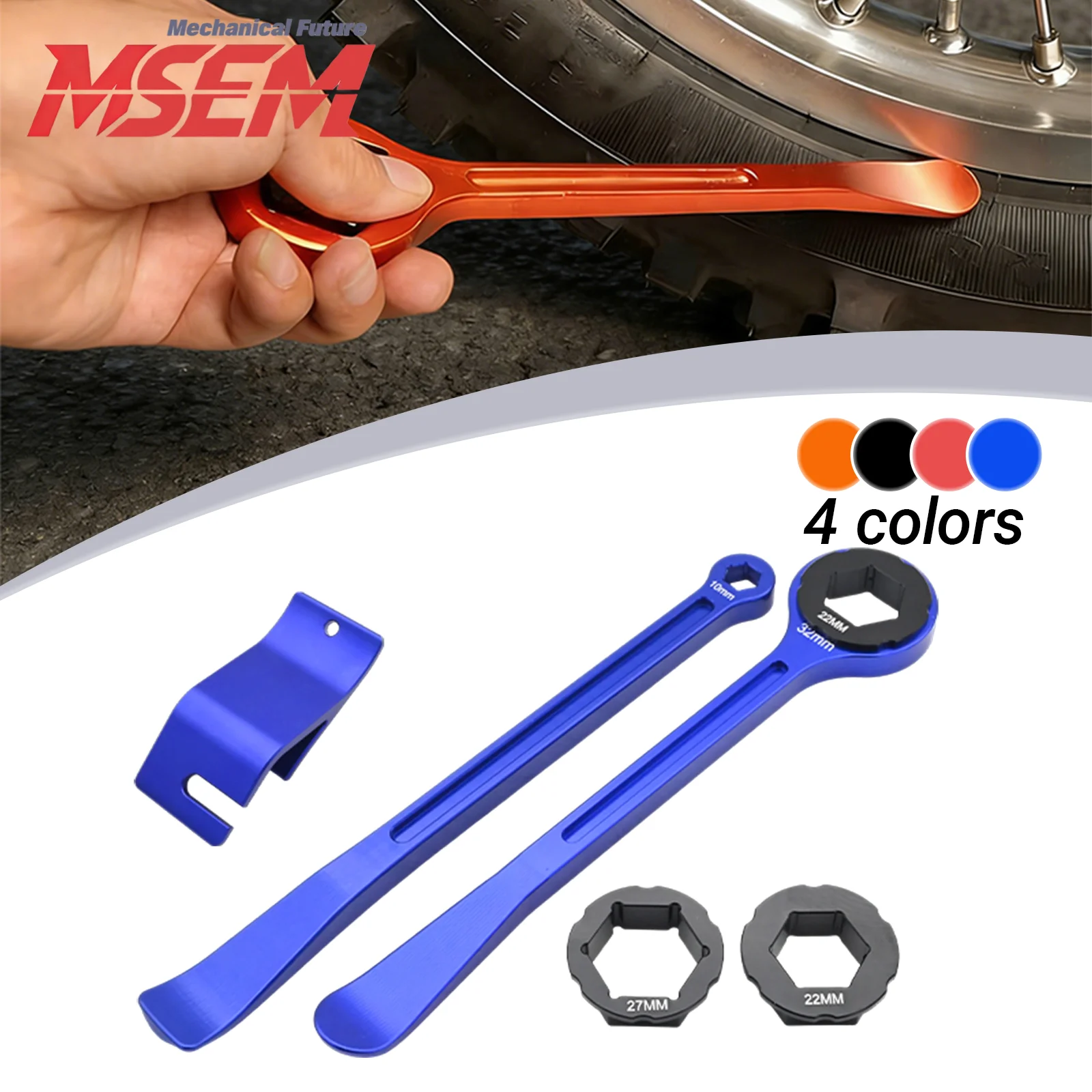 

For Beta Honda Suzuki Kawasaki Yamaha most Pit Bike MX Motocross Universal CNC Tire Tool Lever Spoon Axle Wrench Tire Change
