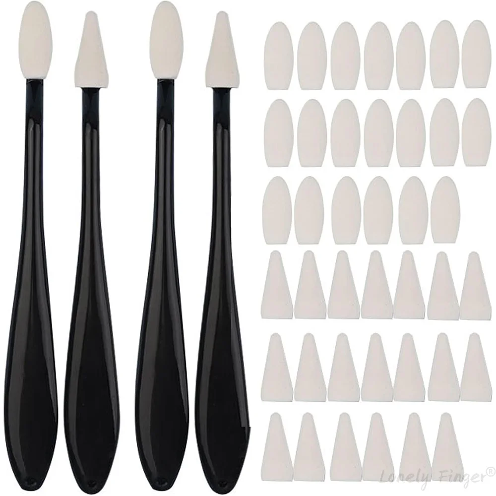 4pcs Paper Art Blending Stumps, Sketch Erase Sponge Wiper, 2 Head Types, 40 Replacement Sponge Wipes, Sketch Drawing Tools