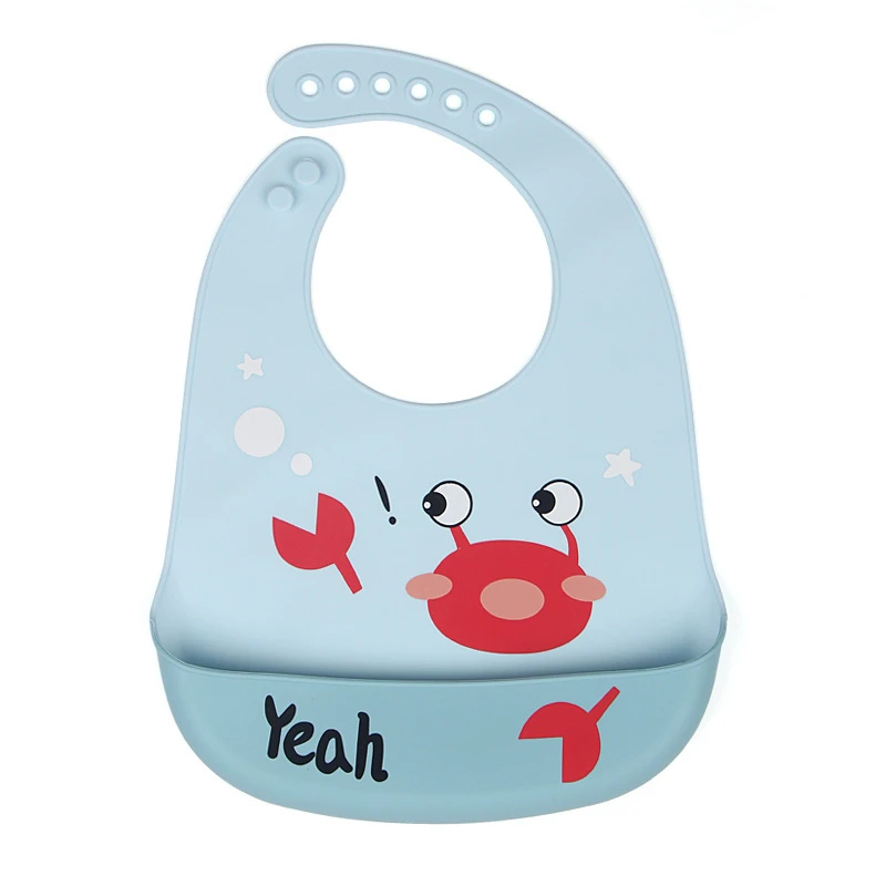 Silicona Baby Food Grade Wasserdicht Silikon Lätzchen Für Baby Einstellbare Nette Cartoon Baby Bib Jungen Kleinkind Fütterung Zeug