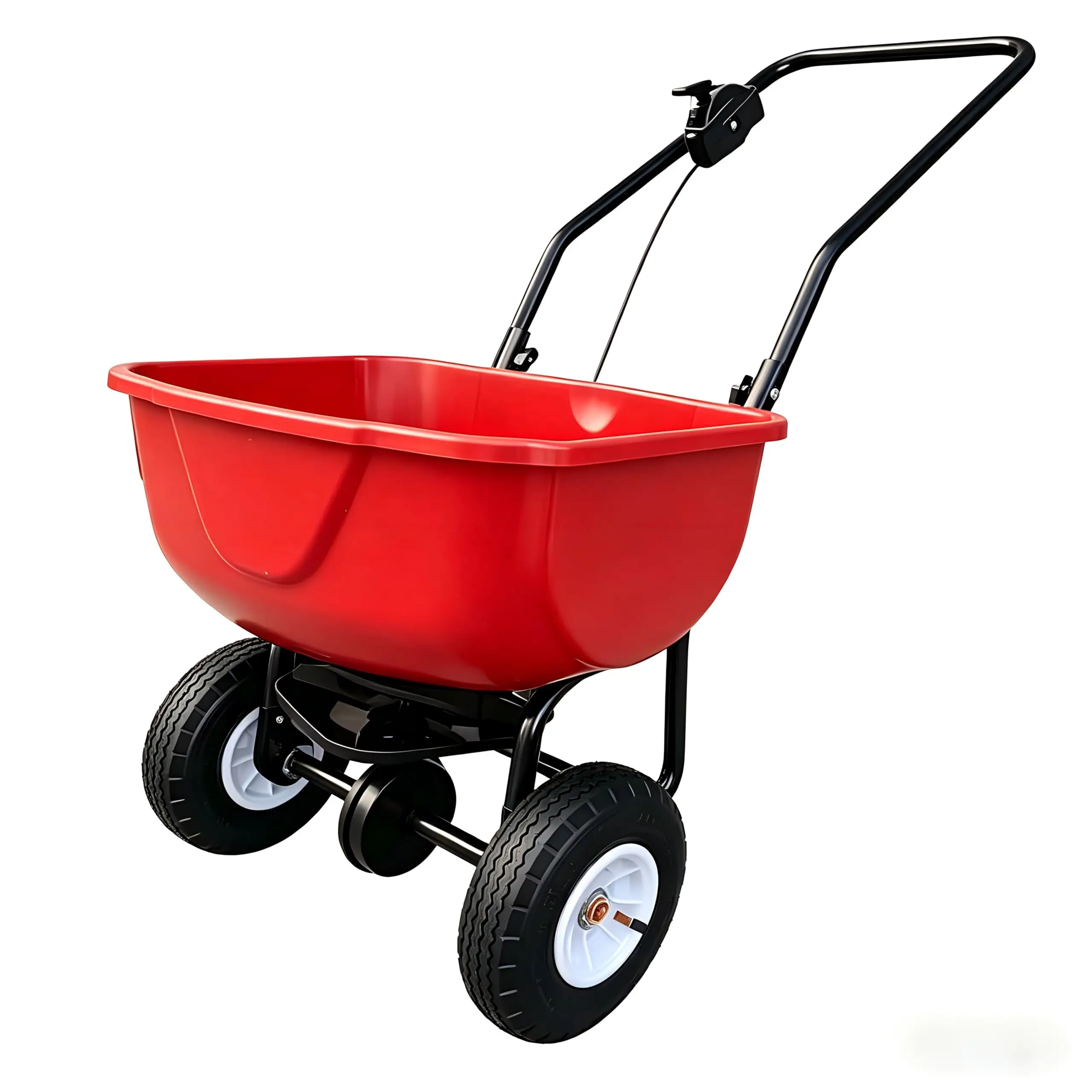 70LB Walk-Behind Broadcast Spreader for Fertilizer & Seed – Heavy-Duty Steel Frame, 8