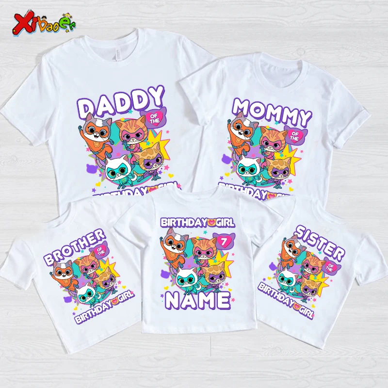 

Birthday Girl T Shirt Party Theme Personalized Shirt Kids Gift Super Kit Birthday Shirt Family Tees Custom Name Party Supplies