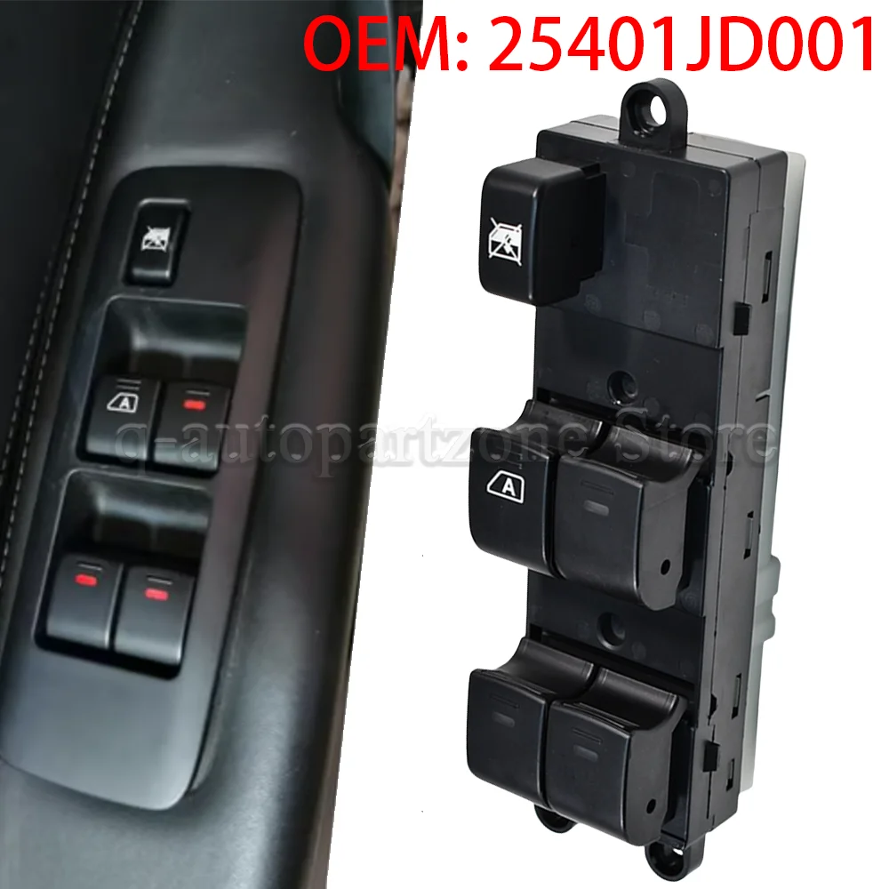 

Car Power Window Switch Button For Nissan Qashqai J10 Navara D40 Pathfinder R51 25401-EB30B 25401-BB65B 25401-JD001 25401JD001