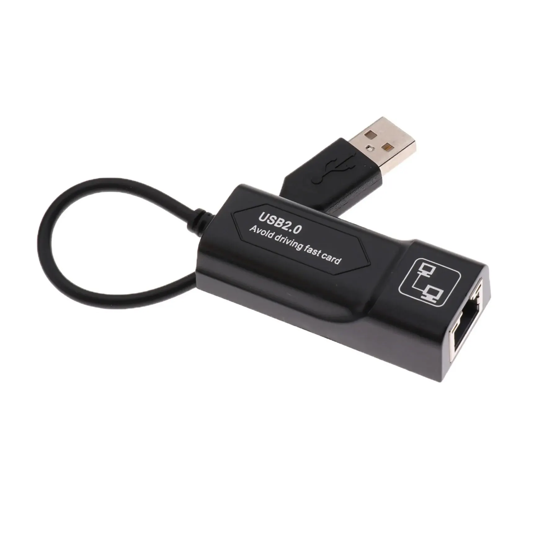 USB2.0 à 100Mbps RJ45 adaptateur de câble réseau carte réseau carte réseau filaire gratuit sur un lecteur externe pour ordinateur portable