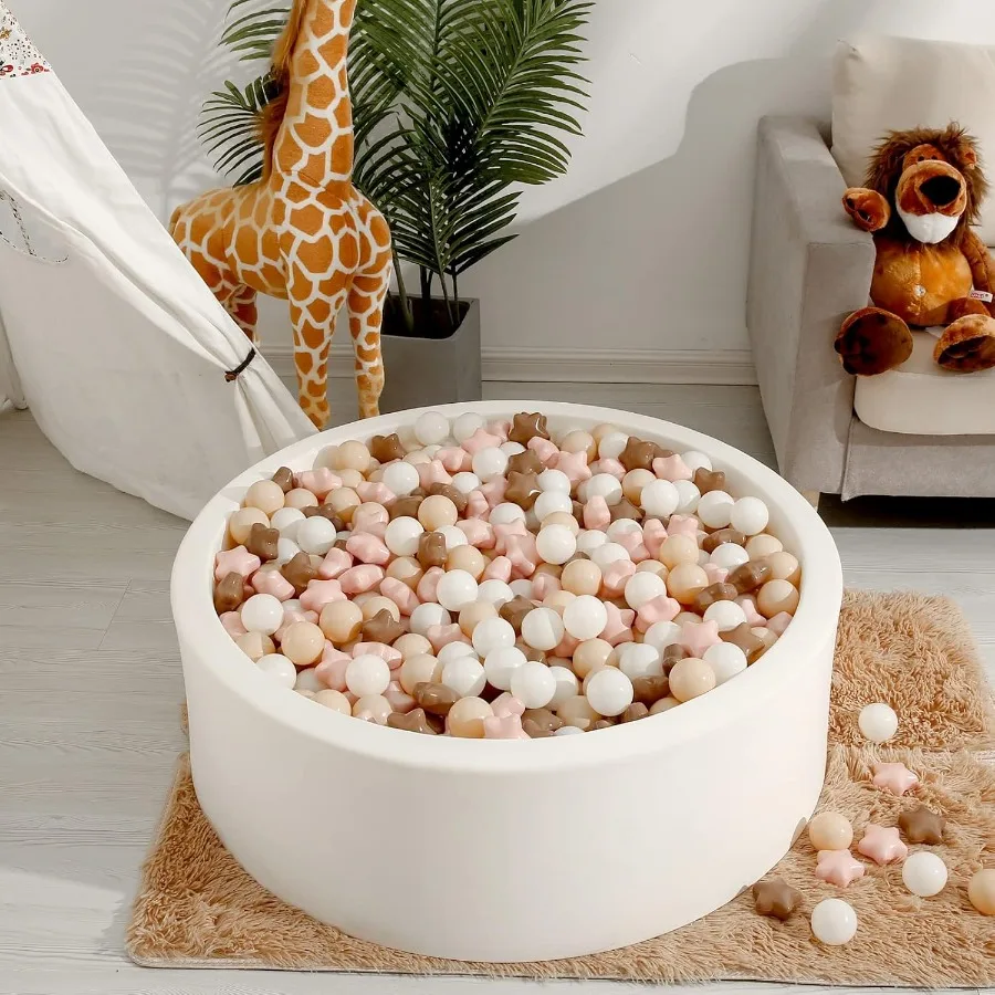 Ball Pit Balls 100 pièces, formes d'étoiles pour bébés enfants parc boules en plastique pour bébés piscine à balles chiot Playballs