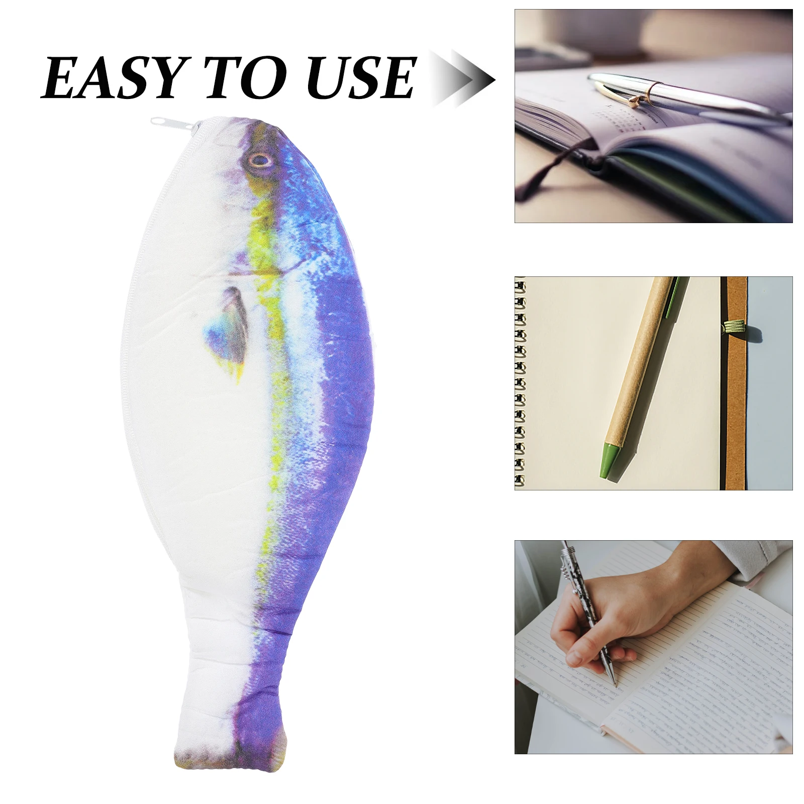 

Pencil Case Storage Bag Pouch Fish Shape Organizer High Capacity Shaped Bags Big Kids Student