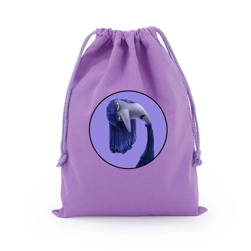 Inside Outs 2 Drawstring Bag Disney Cartoon Merch Boy Girls Candy Jewelry Pouch Cute Dustproof Makeup Packing Bags Birthday Gift