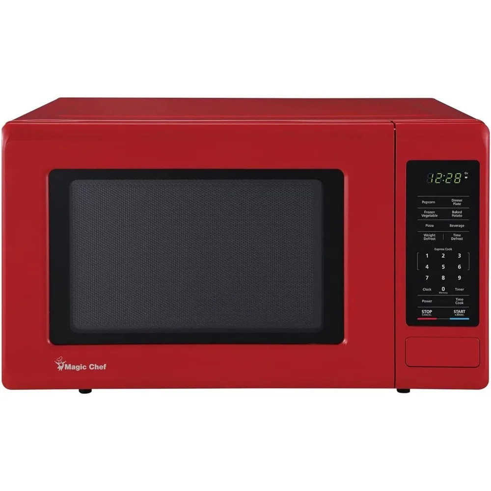 Microwave Oven, 0.9 Cubic Feet 900 Watt Stainless Countertop Microwave Oven For Compact Spaces, 6 Pre Programmed Cooking Modes