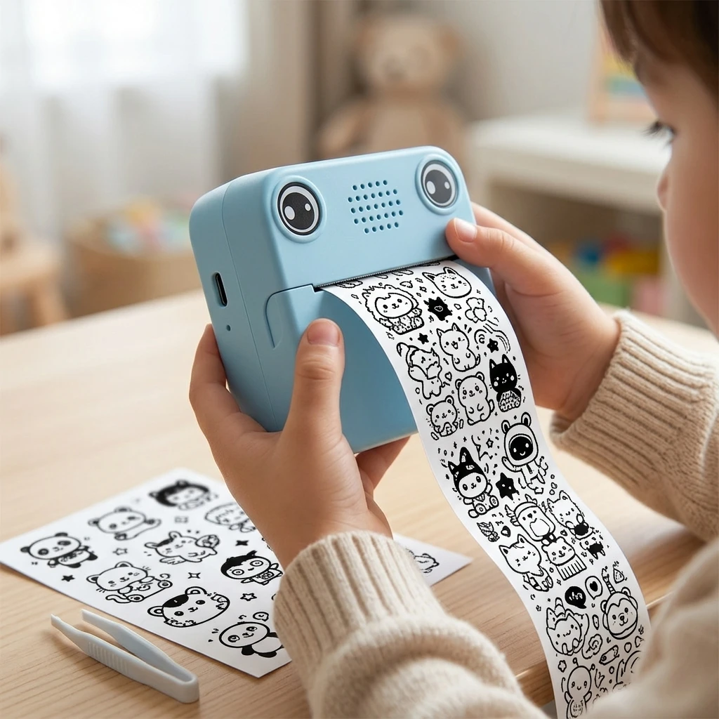 Mini Smart Voice Function AI Thermal Printers Wireless Remote Portable Photo/Text/Picture Printing Machine with LCD Screen