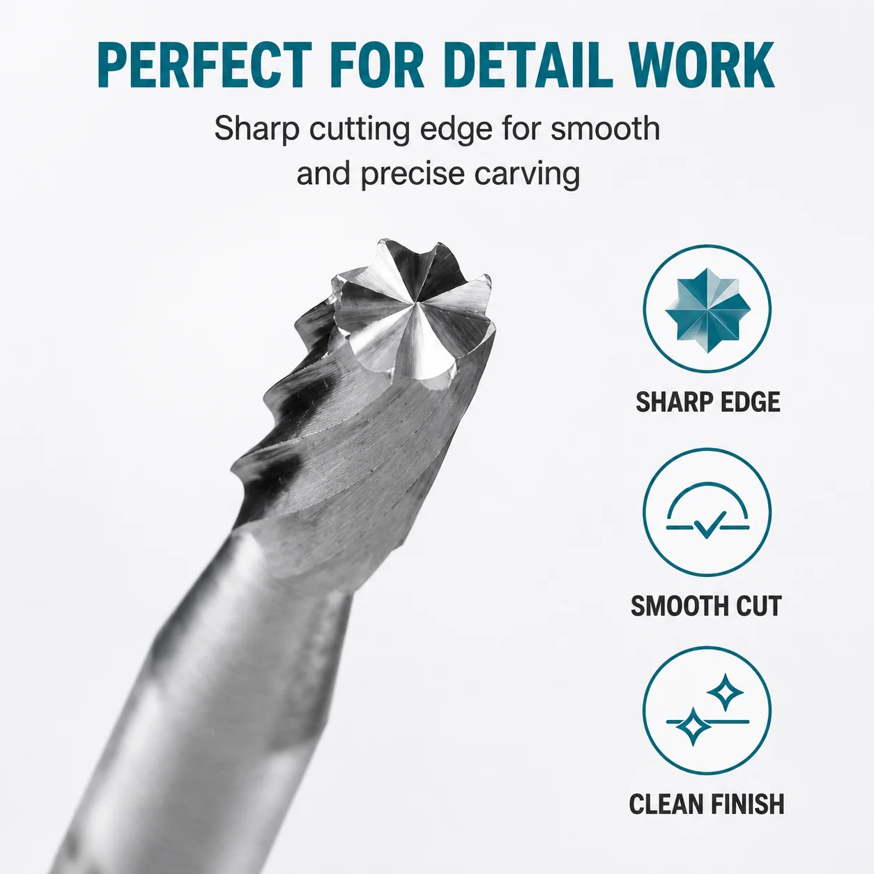 

Solid Carbide Milling Cutter Bits 3.1mm Milling Cutter Woodwork For Dremel Rotary Tool Engraving Bit