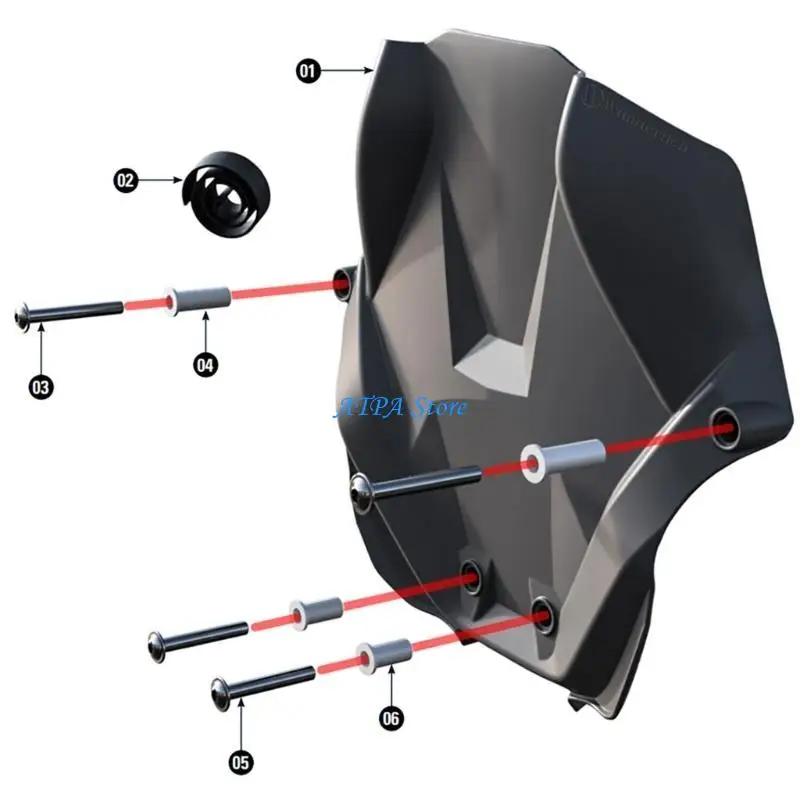 

U13C Front Engine Guard Head Protector Cover For R1200GS R1250GS ADV R1200RS R1250R