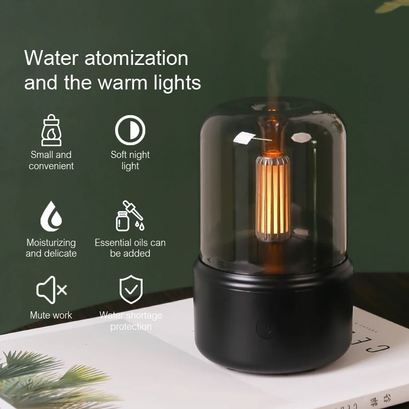 

Portable Mini Aroma Diffuser USB Air Humidifier Essential Oil Night Light Cold Mist Maker Sprayer for Home Gift