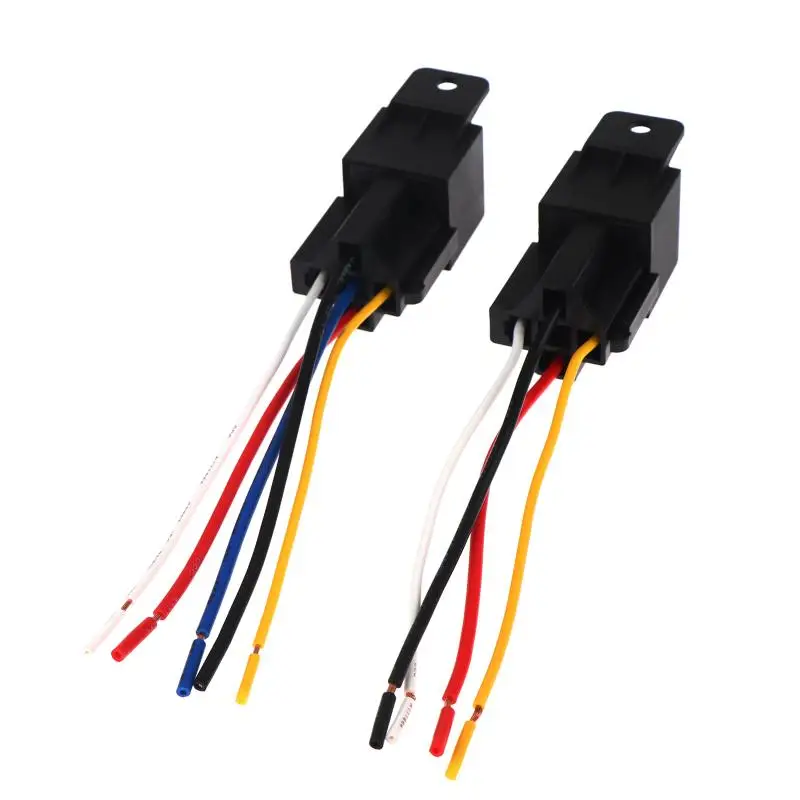 Image of 12/24/36/48/60/72V 4-Pin 5-Pin 40A Kfz-Relais mit Verriegelungssockel Hochleistungsrelais für LKW, Auto, Van, Motorrad, Boot