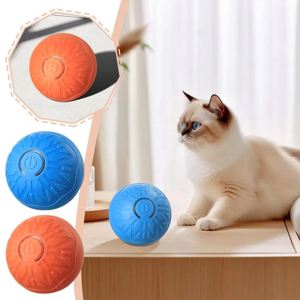 Dog Toys Intelligent Gravity Jump Ball Rechargeable Bite-Resistant Rolling Ball Cat And Dog Chase Interactive Pet Toys