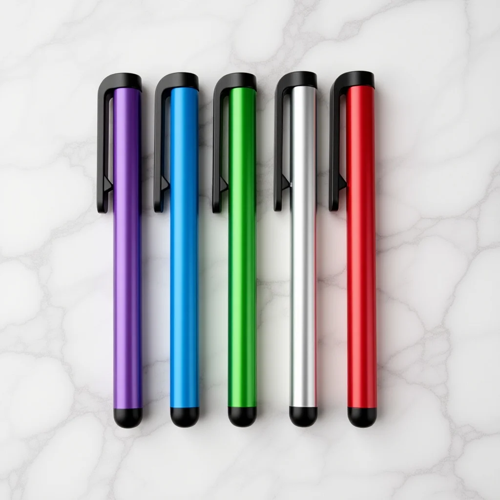 20 قطعة قلم شاشة تعمل باللمس طرف مطاطي جسم معدني انزلاقي ناعم للأجهزة اللوحية والهواتف الذكية طوال الموسم يستخدم مستلزمات مكتب الطلاب