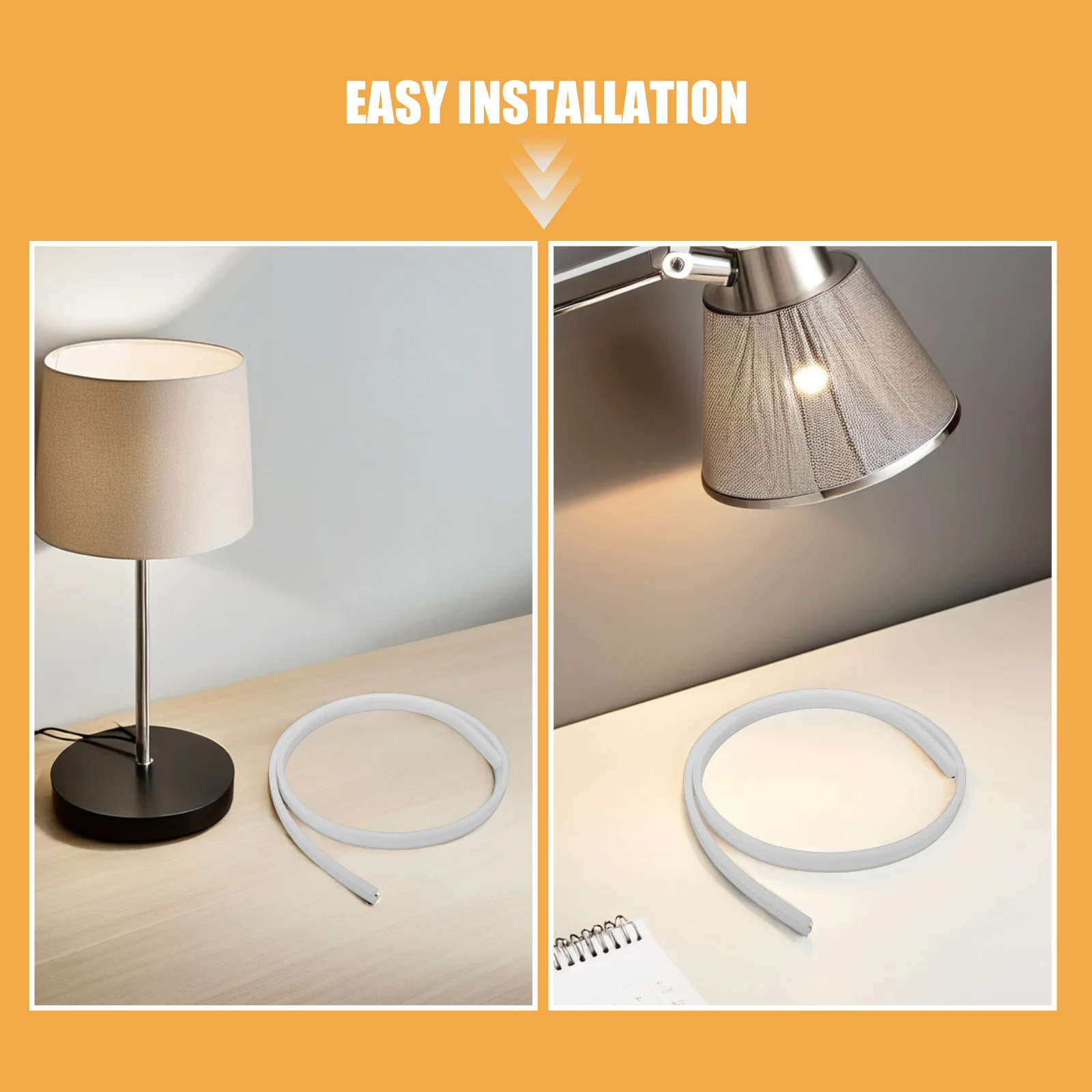 Curved 10Mm LED Light Strip Channel Diffuser Flexible PVC Casing for Even Light Distribution Dustproof Tape Lighting Track