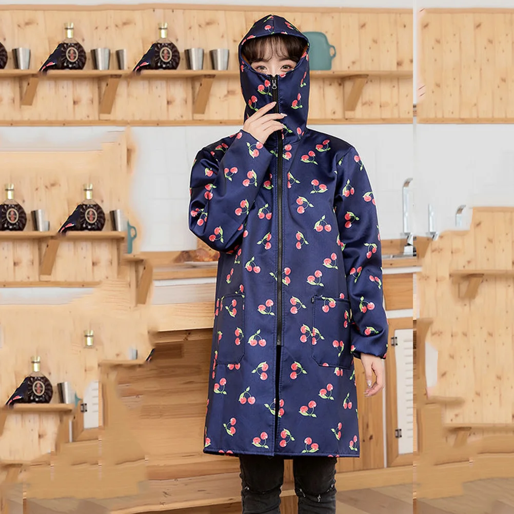 마스크 오버클로스 긴 소매 얇은 스타일 XXL 체리 방수 오일프루프 주방 작업복 홈 키친 슈트