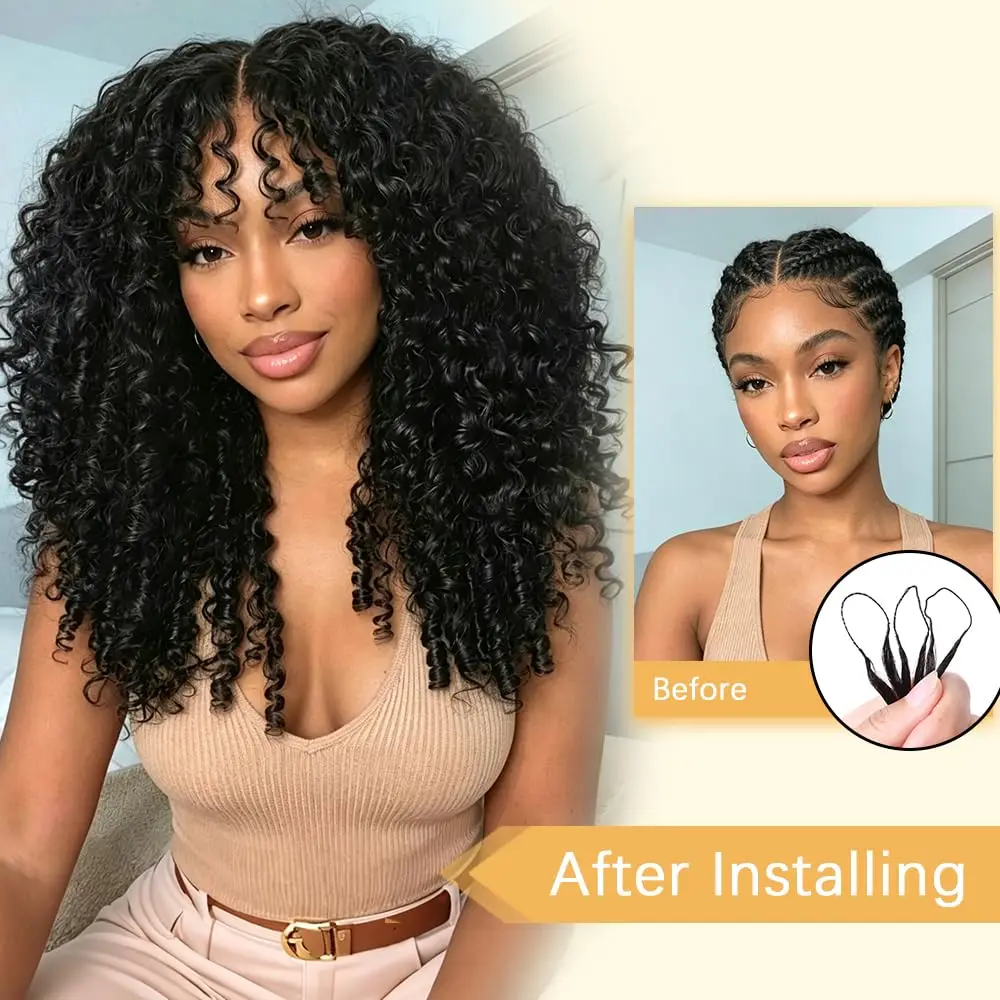 Burmese Curly Human Feather Crochet Hair For Women Reusable Miracle Knots Crochet Braiding Hair Bundles Knotless Pre-separated