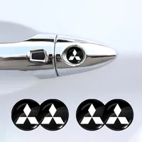15mm Car keychain sticker door keychain sticker central control sticker For Mitsubishi Lancer Ex Evo ASX L200 Colt Pajero Sport