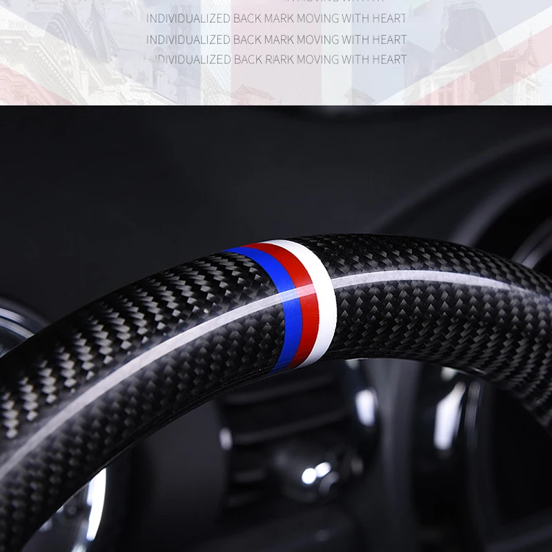 for MINI Cooper Clubman F60 F56 F57 F55 2024 2023 2022 Interior Accessories Carbon Fiber Steering Wheel Real Leather Customized