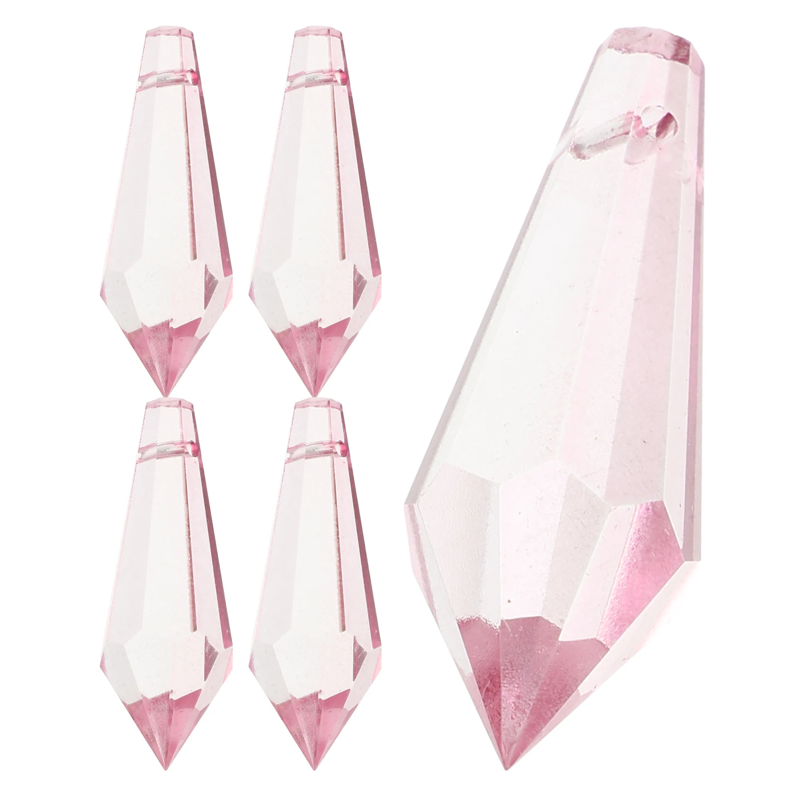 

5Pcs Teardrop Crystal Pendant Prisms Glass Chandelier Parts DIY Hanging Decor Replacement Beads for Lamps Chandelier Parts