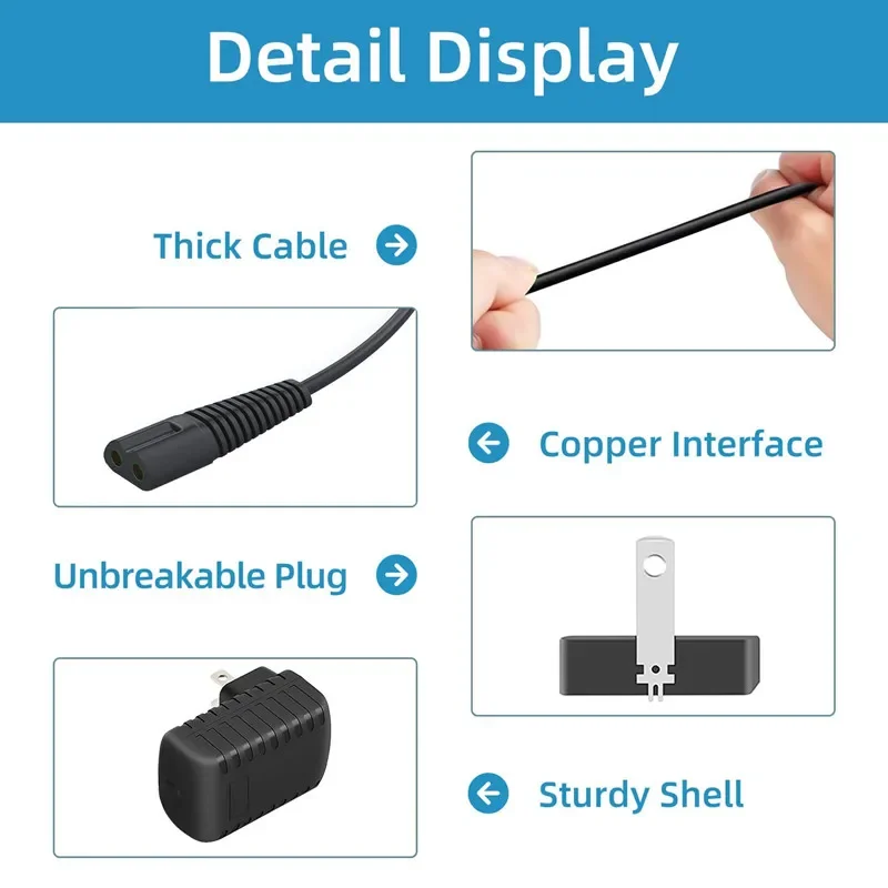 For Braun Shaver 12V 0.4A Wall Plug AC Power Adapter Charger  Series 1 3 5 7 9 3731 3730 3020 5010 5517 3010S 5408 300S