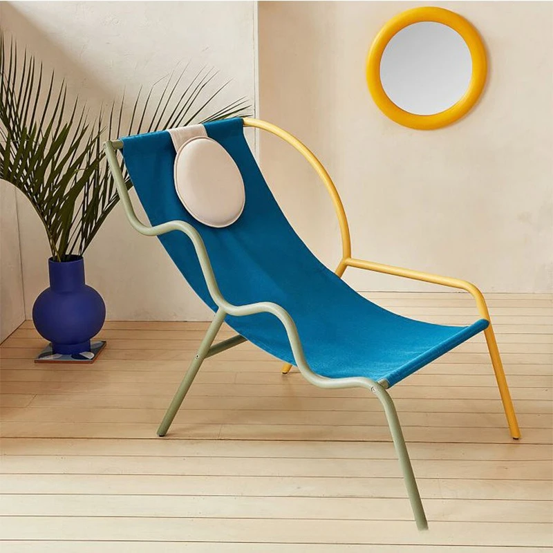 Home Balcony Summer Lunch Break Lounge Chair Leisure Decoration Designer Canvas Chair
