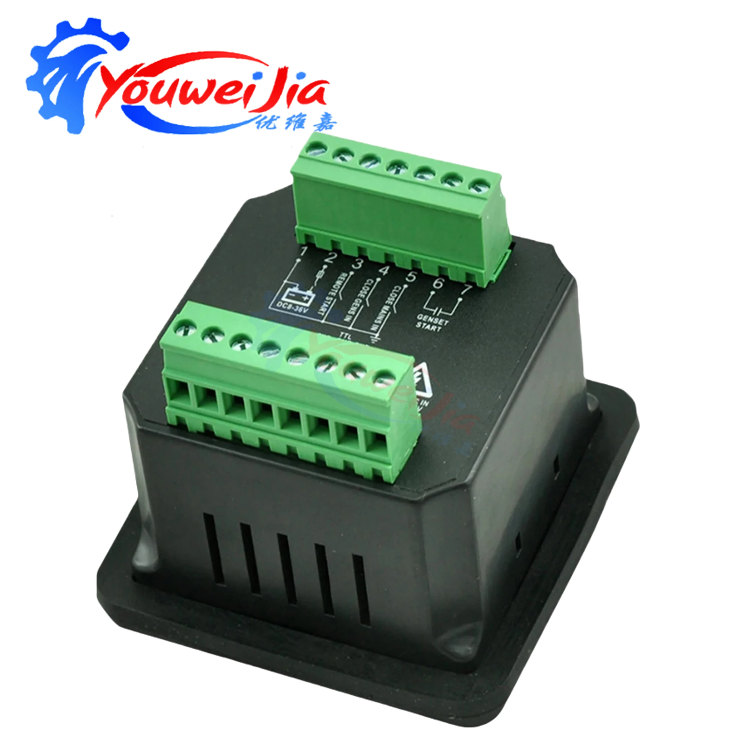 MeBay ATS220 Genset ATS Switch Controller Auto-Manual LED Display 8-36V Generator Control Module for Backup Power Systems