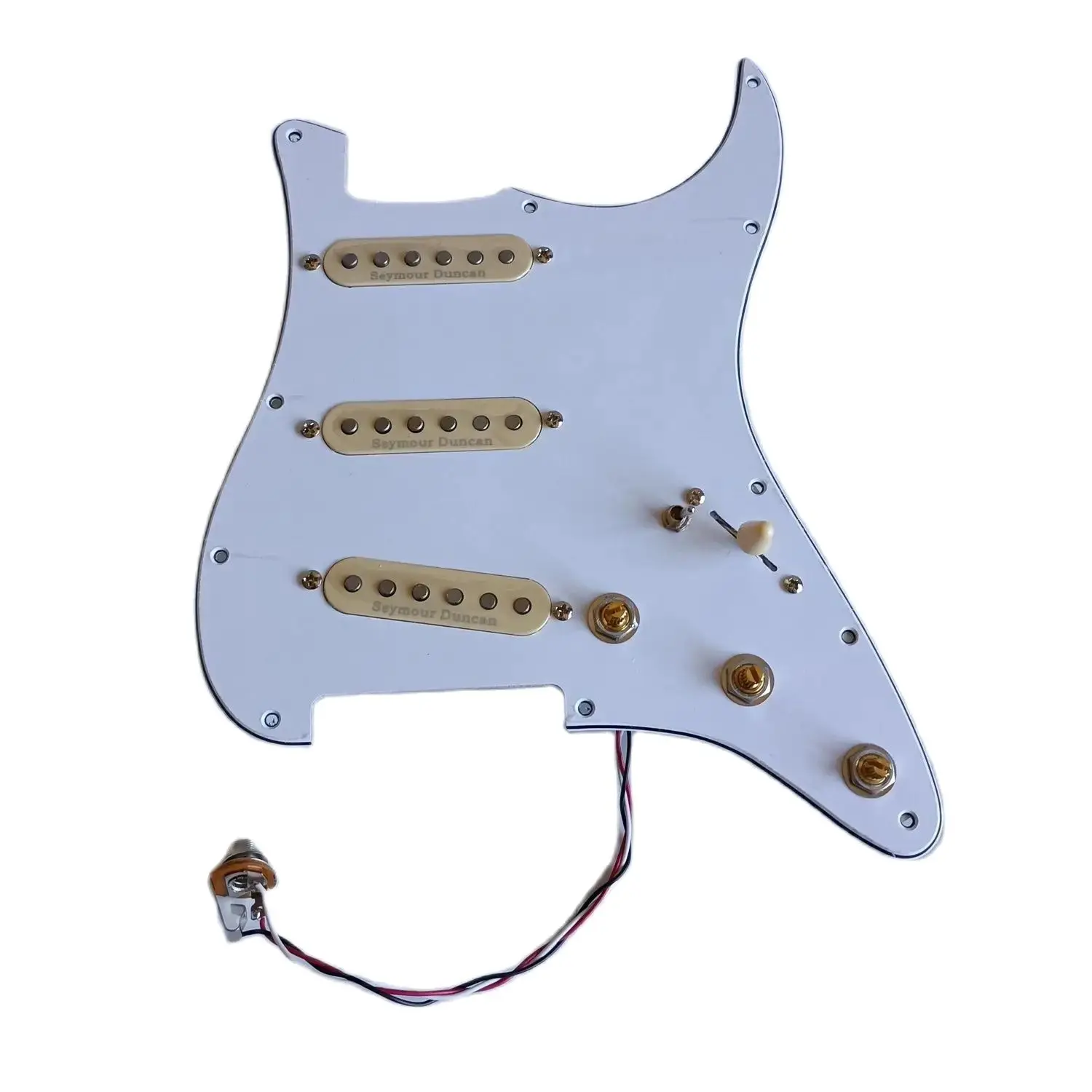 

Upgrade Prewired SSS Pickguard SSL1 Alnico 5 Pickups Welding Harness Guitar Parts