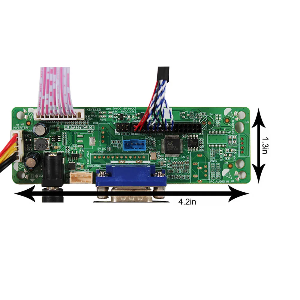 Плата контроллера ЖК-дисплея VGA и 10,4-дюймовый ЖК-экран со светодиодной подсветкой 1024x768 500cd