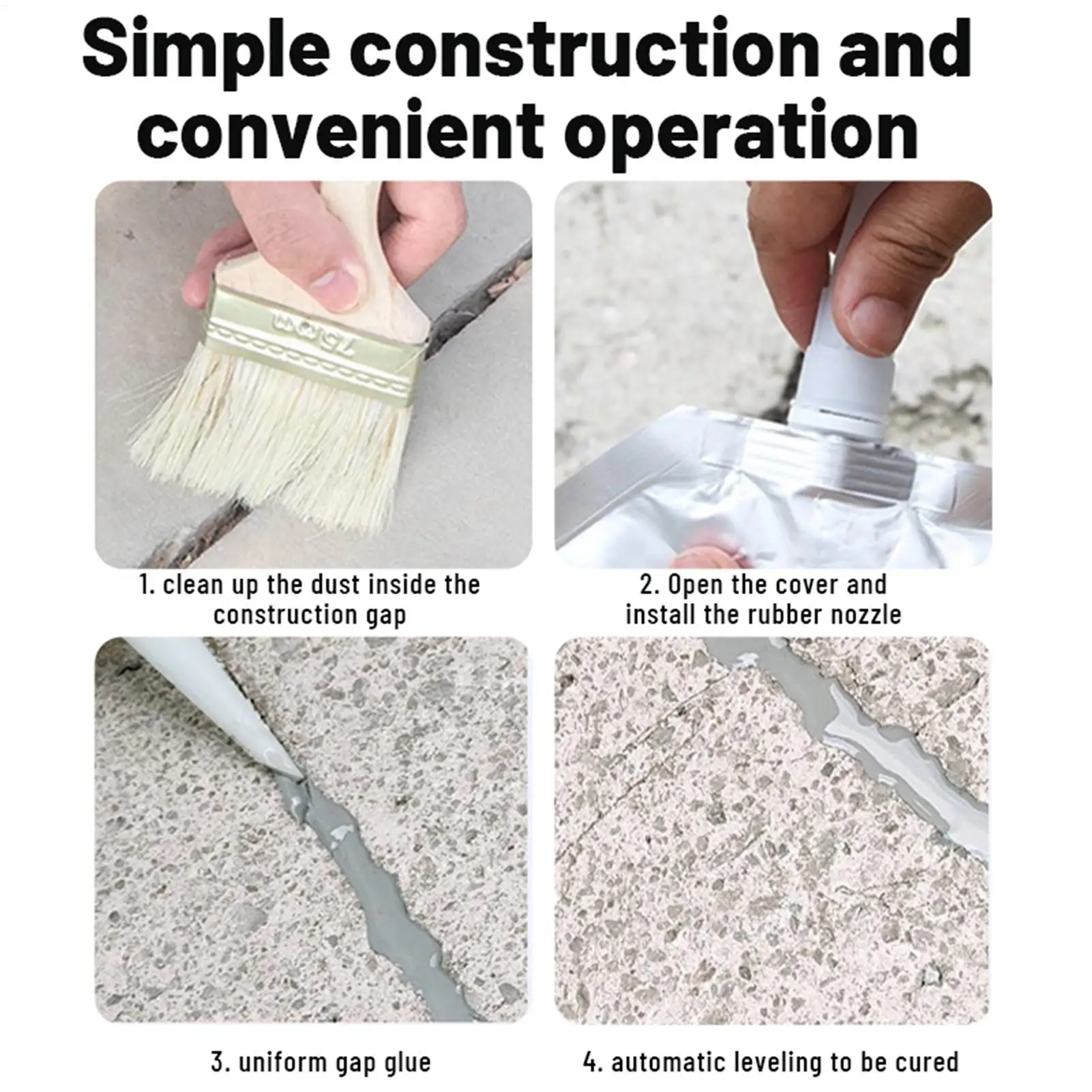 500ml Asphalt Grouting Adhesive Heavy-Duty Concrete Floor Crack Repair Adhesive Filling Liquid Grouting Cracked Tile Filler