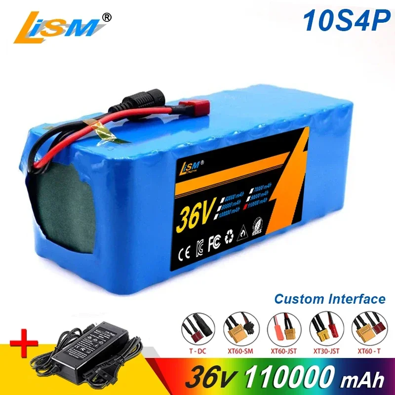 36V 110000mAh 10S4P Electric Scooter Lithium Battery 18650 battery pack 36V 110Ah Electric Scooter Electric Scooter Battery