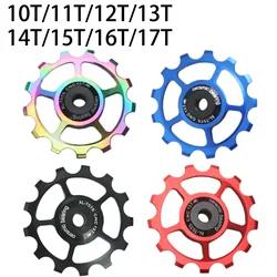 10T-17T MTB Bicycle Rear Derailleur Jockey Wheel Ceramic Bearing Pulley AL7075 CNC Road Bike Guide Roller Idler For Shimano Sram