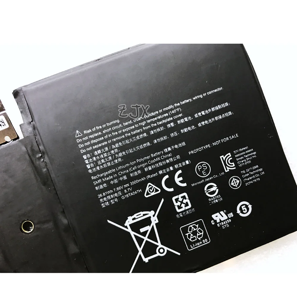 Imagem -03 - para Microsoft Surface Go2 1901 Bateria Plana Dynu01 G16ta047h Bateria Original 1926