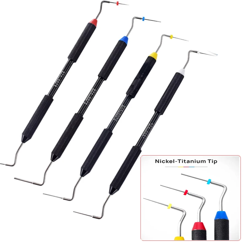 

4Pcs/Set Dental Endodontic Hand Plugger Tip Endo Instrument Teeth Filling Vertical Pressurizer Root Canal Filling Presser
