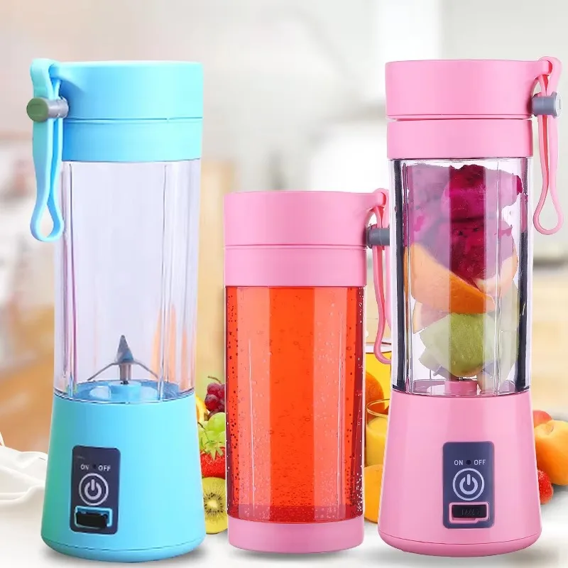 Portable Electric Juicer Wireless Charging USB Household Handheld Electric Mixer Leak Proof Digital Display Juicing Cup Products