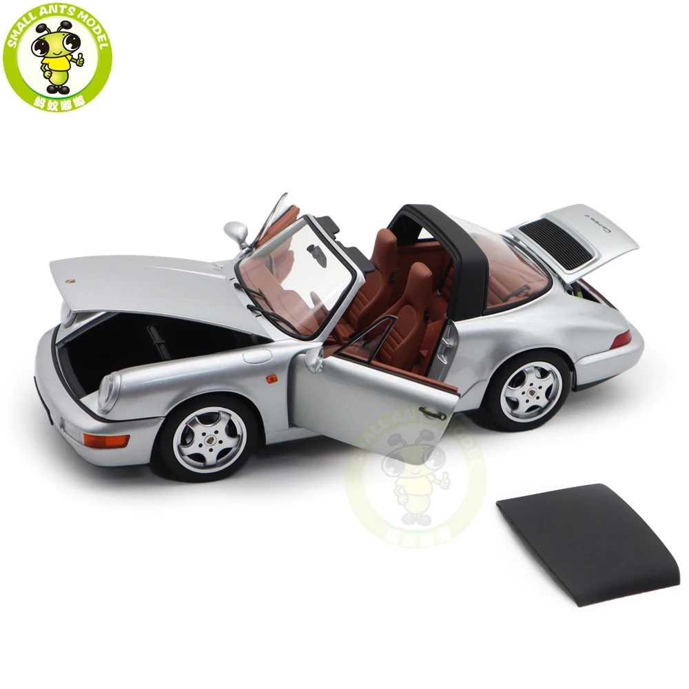 1/18 964 911 Carrera 4 Targa 1990 Norev 187342 Polar Silver Diecast Model Toy Cars Gifts For Father Friend