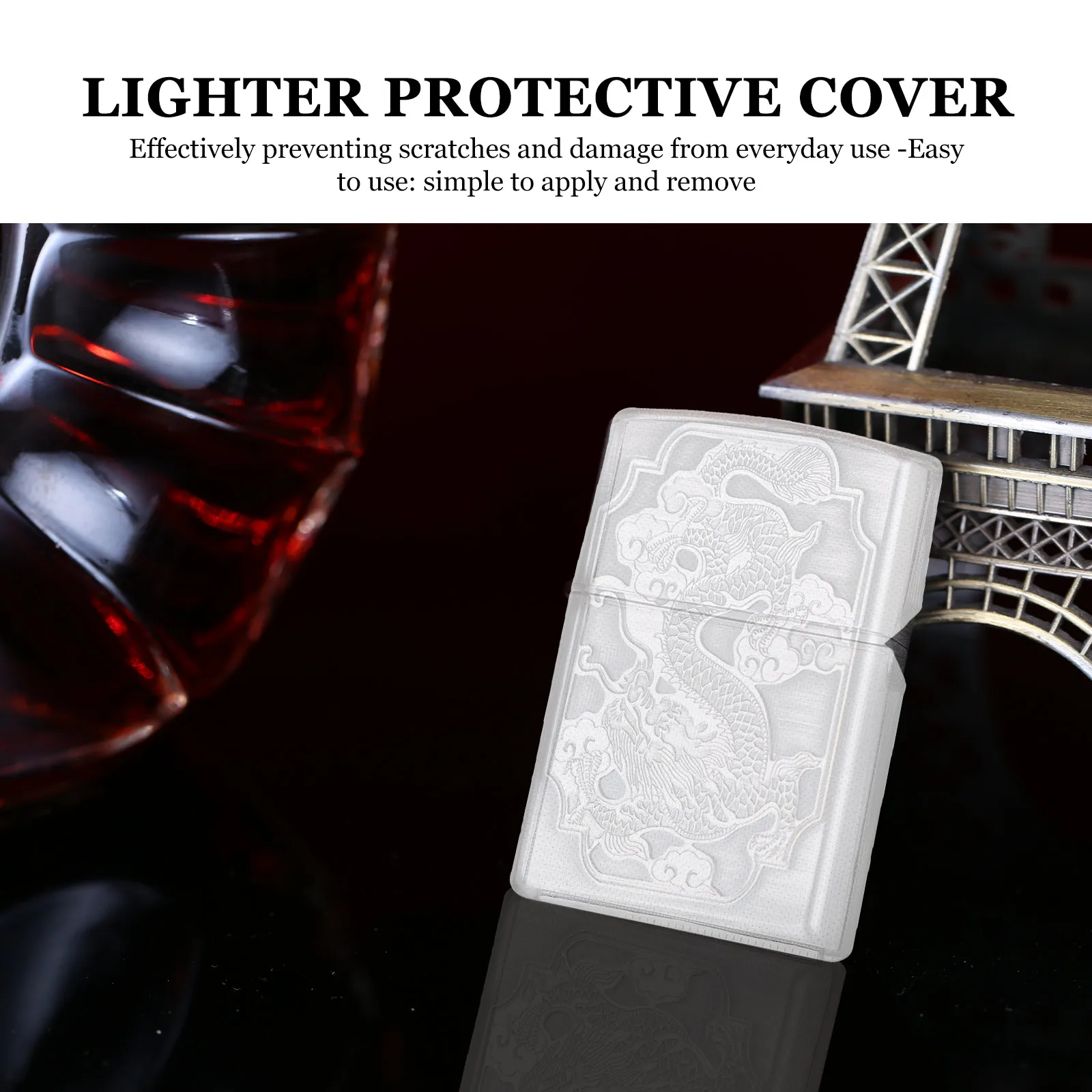 

3 Pcs Lighter Case Cigarette Protective Boxes Sleeve Holder Plastic Cap Transparent Cover