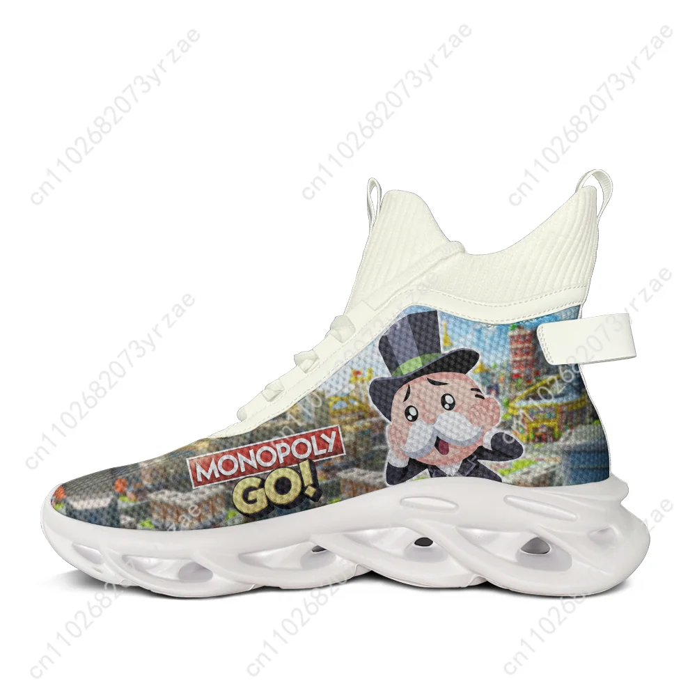 

Monopoly Go! High Top Flats Sneakers Men Women Teenager Sneaker High Quality Personalized Fashion Casual Shoe Custom Made Shoes